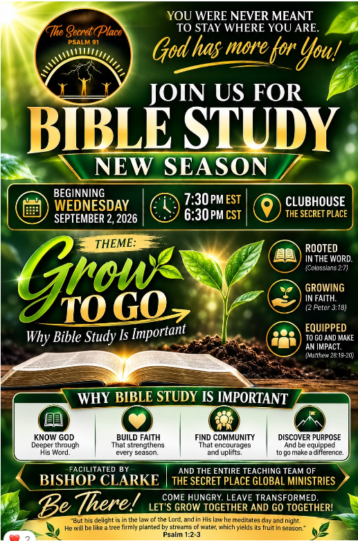 Grow to Go Bible Study flyer